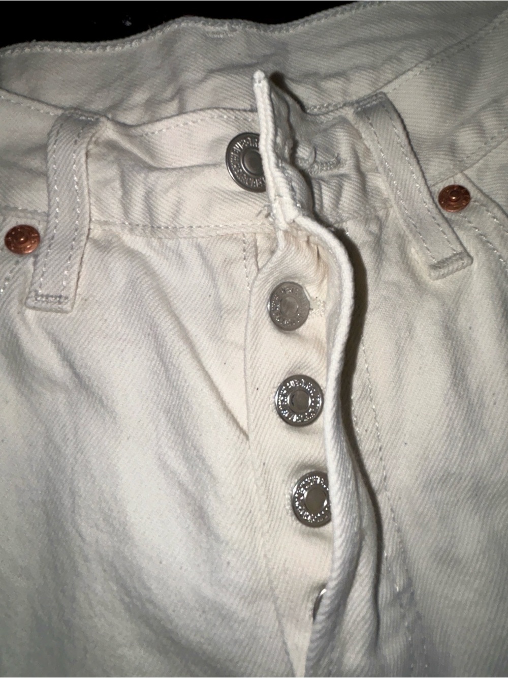 Levi's White High-Rise 501 Women’s Jeans. Vintage! Boots Sold Separately - Picture 7 of 15